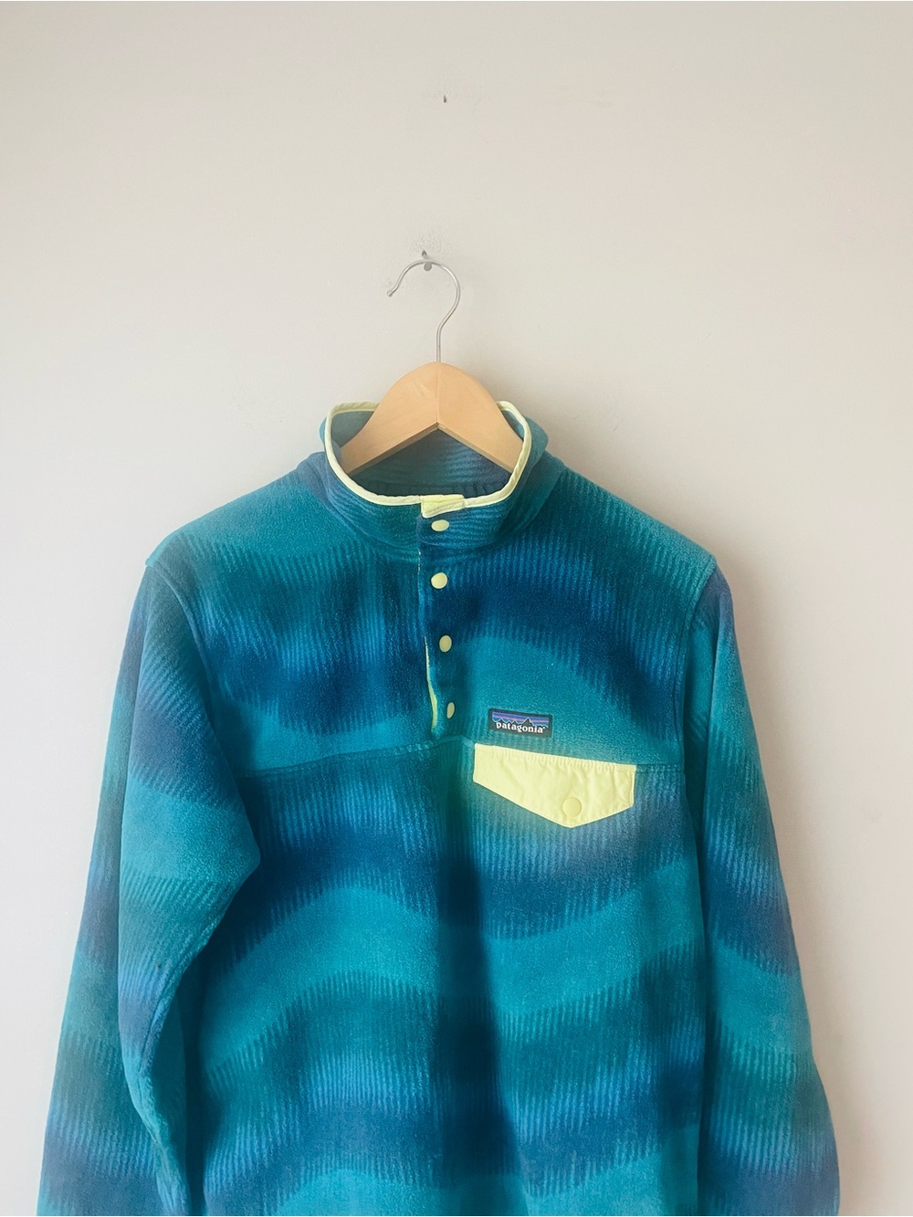 Patagonia Teal Dark Borealis Fleece Synchilla - Picture 2 of 8
